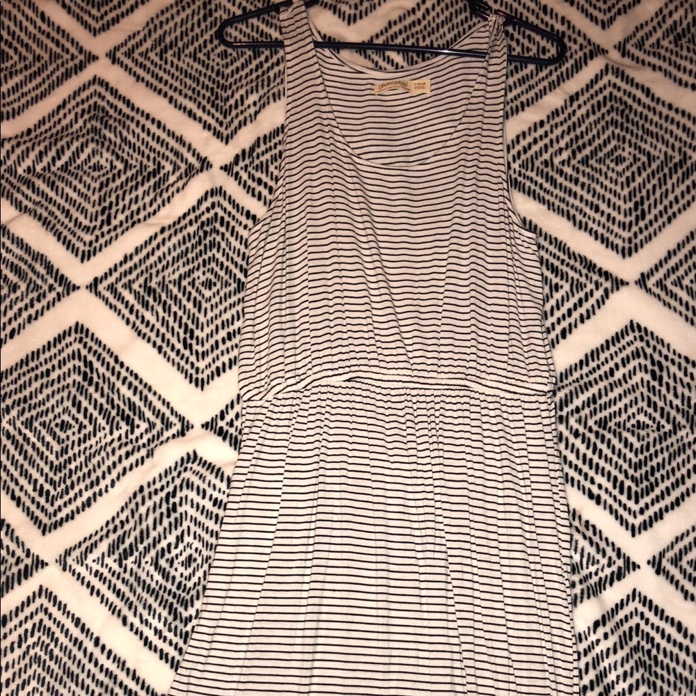 Striped knee length dress